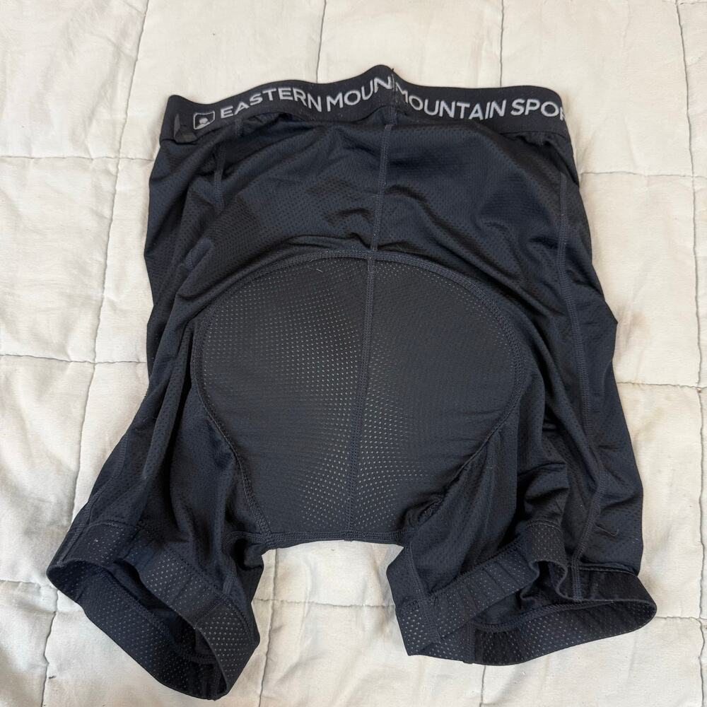 Eastern Mountain Sports EMS Bike Cycling Shorts Padded Liner Black Green S Small - Picture 2 of 8